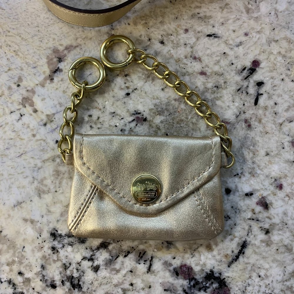 Coach Gold Inlaid Op Art Handbag 14833 Tote Crossbody - Picture 14 of 16